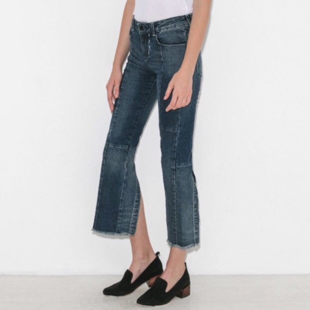 Colovos patchwork cropped jeans 2